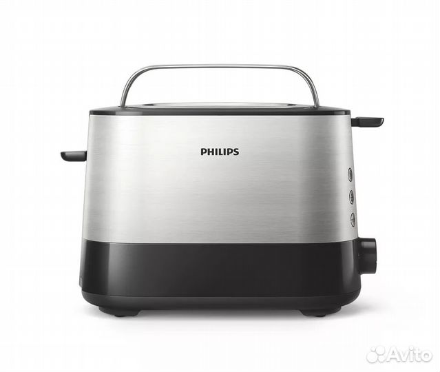Тостер Philips HD2635/90, серебристый, черный