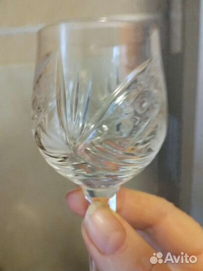 Рюмки на высокой ножке. СССР. Хрустальные