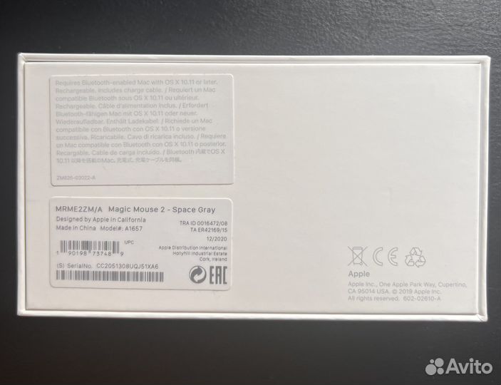 Мышь Apple magic mouse 2 Space gray