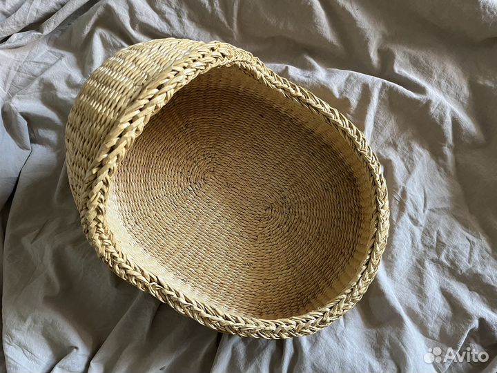 Плетеная люлька колыбель для кукол корзина