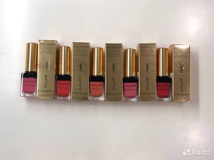 YSL румяна- блеск для губ babydoll kiss&blush