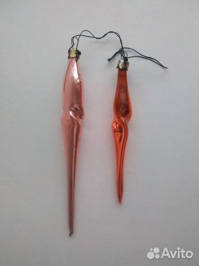 Ёлочные игрушки СССР стекло