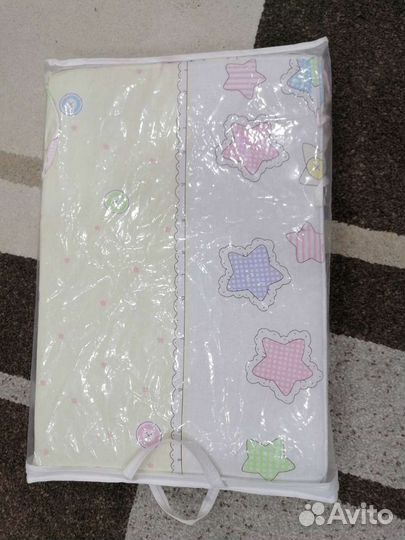 Бортики в кроватку 120см. на 60см