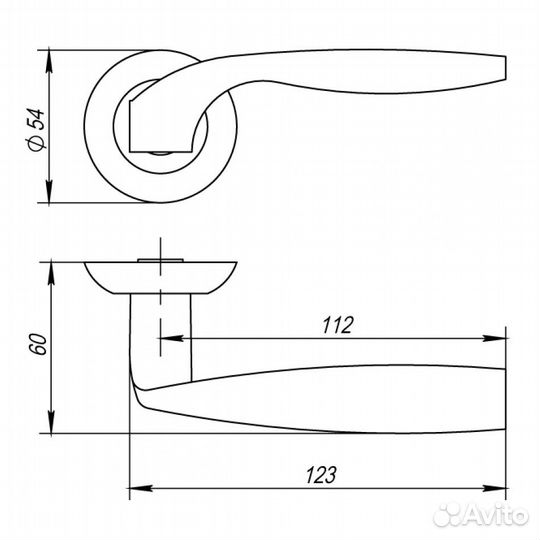 Ручка раздельная fuaro boston AR CP-8 хром