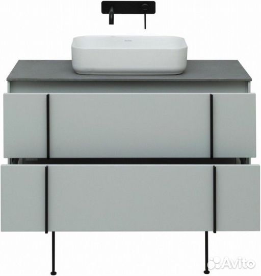 Мебель для ванной Allen Brau Reality 100 см с накладной раковиной светло-серый