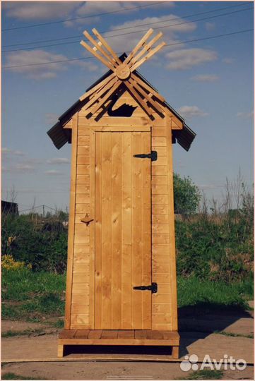 Дачный туалет с декором и установкой юхн 601