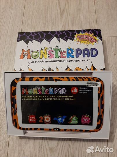 Детский планшетный компьютер monsterpad 7