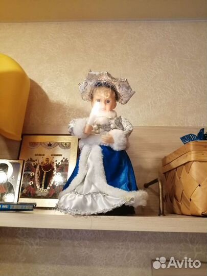 Кукла снегурочка музыкальная 30см
