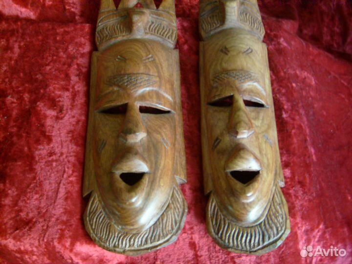 Африканские маски из дерева, ритуальные маски