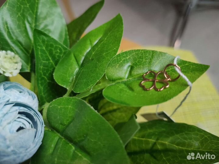 Кулон позолоченный клевер