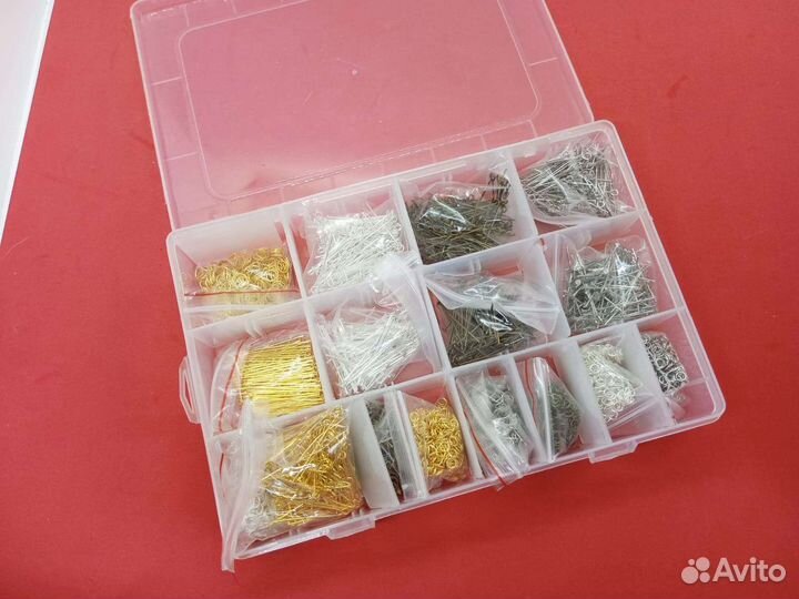 Набор пинов, колечек для создания бижутерии