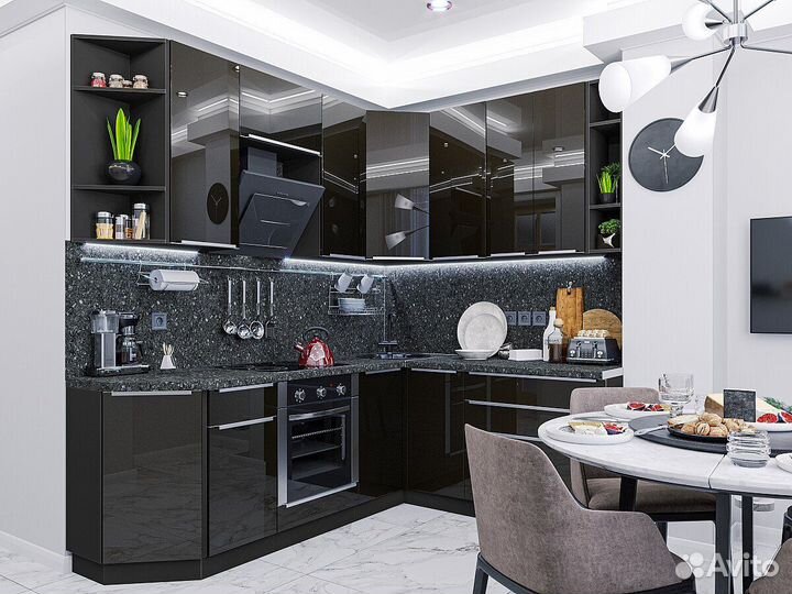 Кухня Фьюжн-04 Антрацит