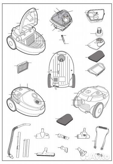Пылесосы разные в разбор детали