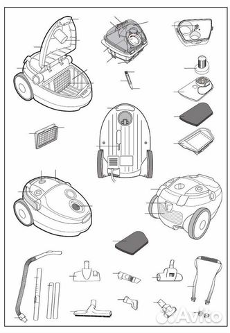 Пылесосы разные в разбор детали