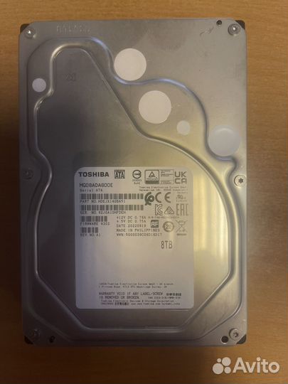 Жесткий диск HDD 8tb (Toshiba), 7200RPM