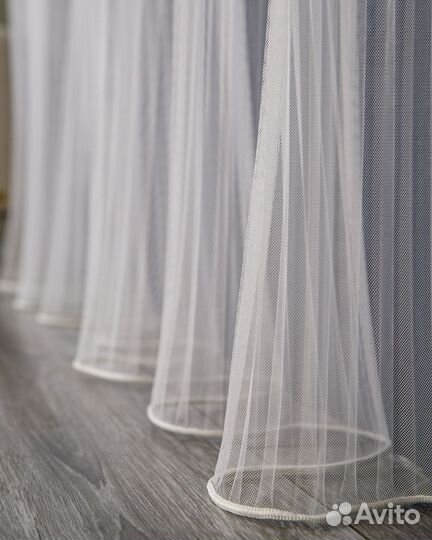 Тюль Плиссе Крем