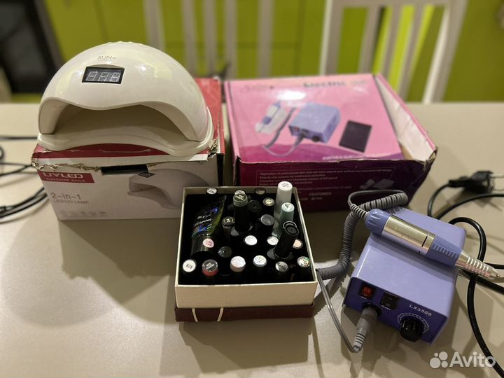 Аппарат для маникюра, лампа и гели