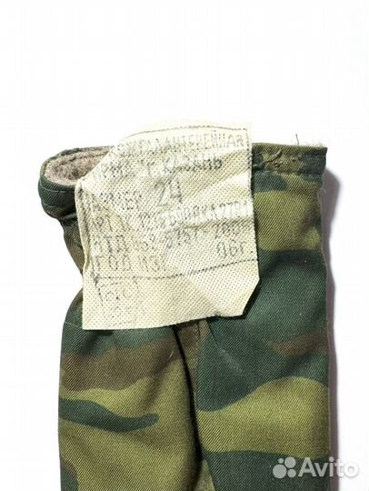 Варежки армейские зимние трёхпалые Флора с байкой