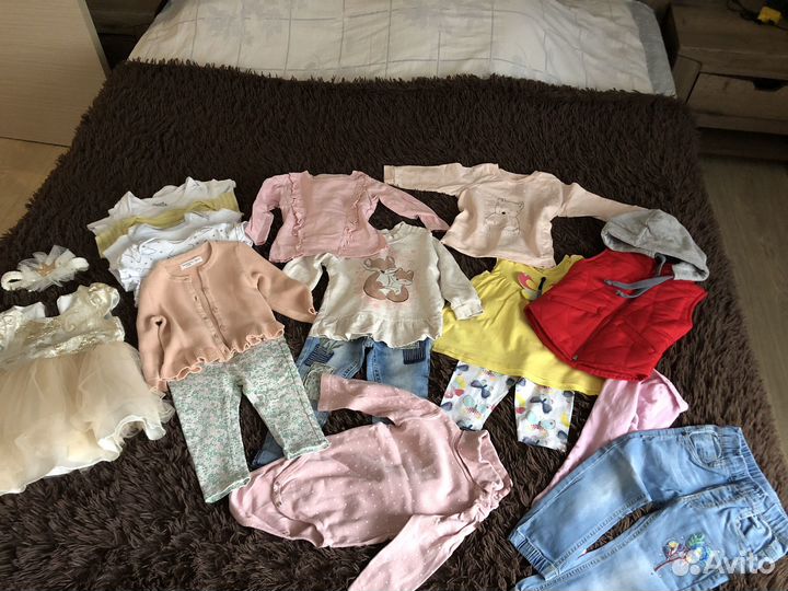 Одежда пакетом для девочки 74 80