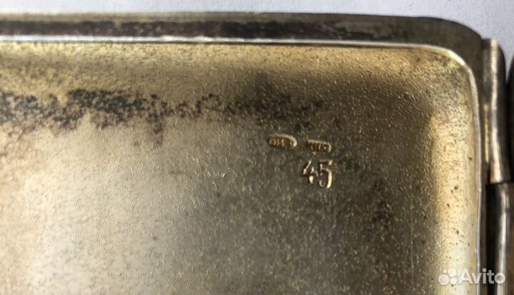 Портсигар серебряный 875 СССР