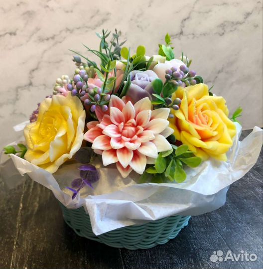 Букет цветов из мыла