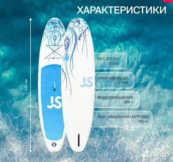 Сапборд Надувная SUP доска Jelly Fish