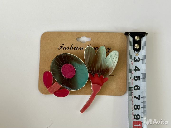 Броши цветы 2 штуки