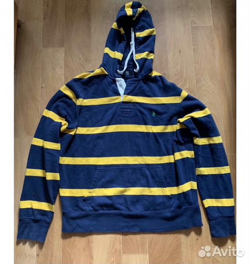 Худи Polo Ralf Lauren темно-синего цвета в ярко жё