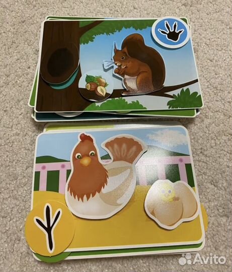 Развивающая настольная игра на липучках 1+