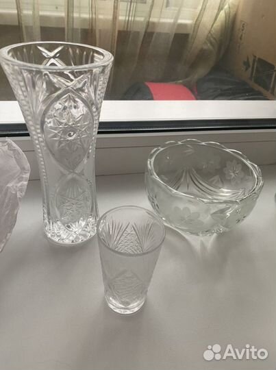 Хрусталь, вазы, бокалы, рюмки, пиалы