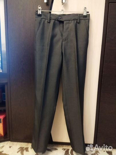 Брюки школьные серые