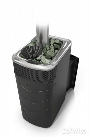 Печь банная Гейзер XXL 2017 Inox Витра антрацит З