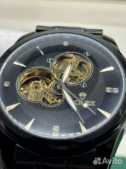 Механические мужские часы Rolex чёрные