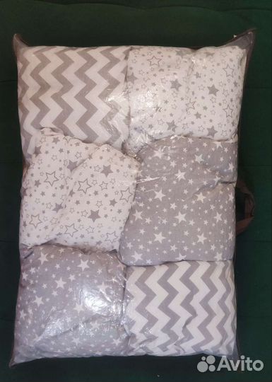 Бортики/подушки в детскую кроватку 12 штук