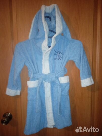 Халат махровый Зайчик с ушками 4-5 лет