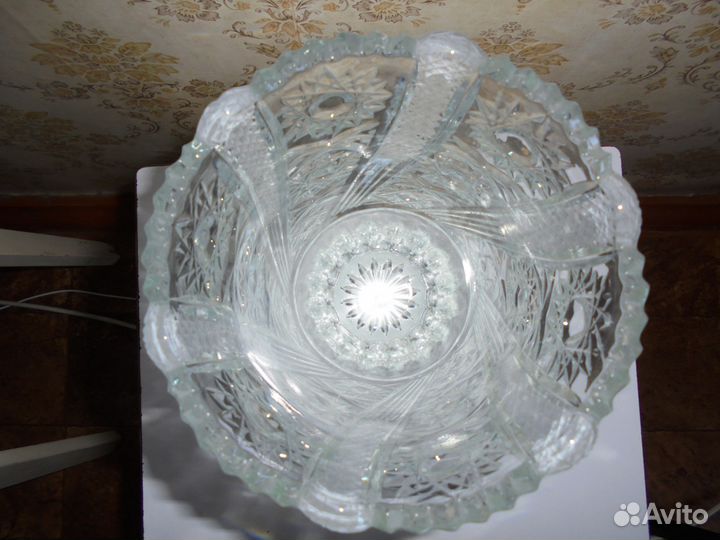 Ваза богемия из чешского хрусталя, высокая