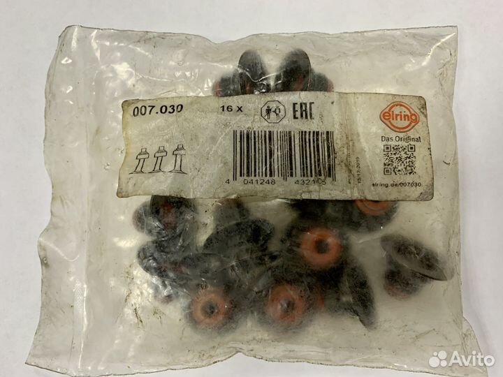 Комплект колпачков маслосъемных Elring 007030