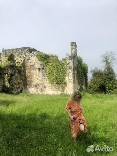 Летнее платье миди, М