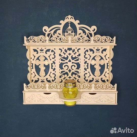 Полка для икон Иконостас Модель 1 Красный угол 1