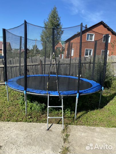 Батут уличный с сеткой диаметр 366см