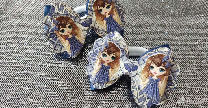 Банты для волос из экокожи