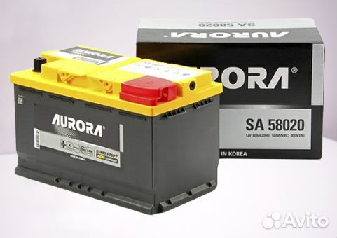 Аккумулятор Aurora AGM 12V 80Ah 800A Оп