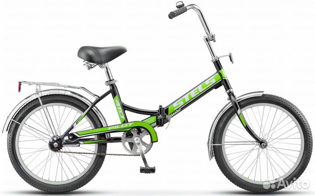Велосипед Stels Pilot 410 20д черно-зеленый