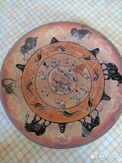 Декоративная тарелка 30 см. + стакан