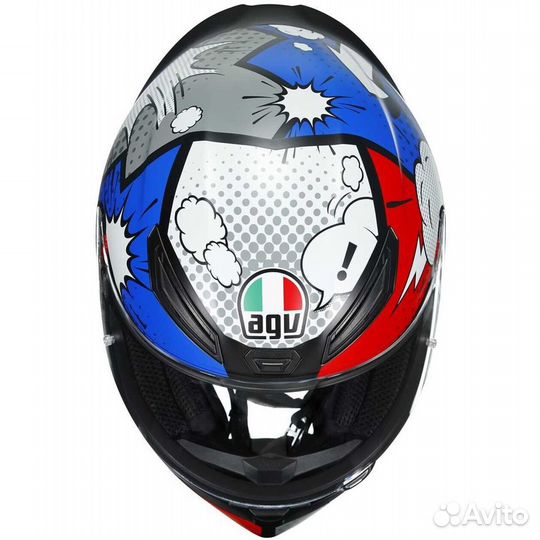 Integral Motorcycle Мотошлем Agv K-1 bang Matt Italy Blue