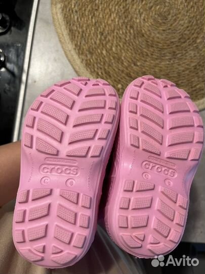 Резиновые сапоги crocs для девочки c6 23 размер