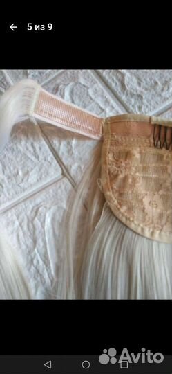 Накладной хвост блонд