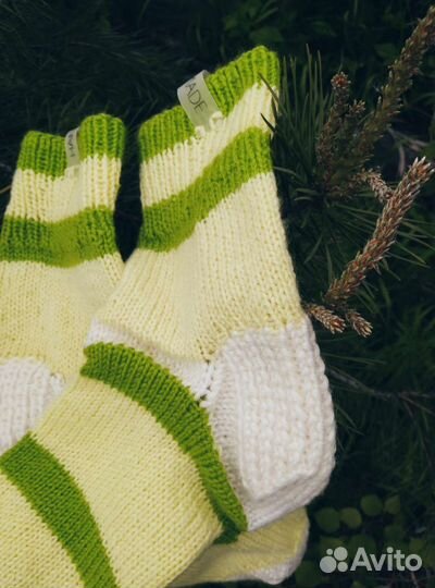 Носочки вязаные с усиленной пяткой и носком