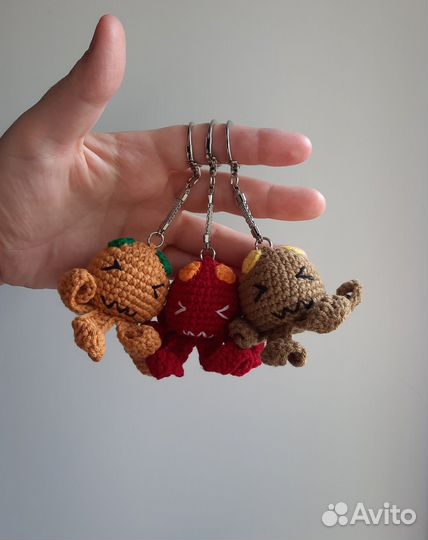 Миниатюрные игрушки, вязананые игрушки