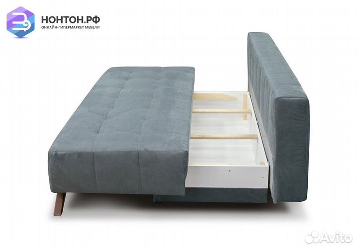 Диван еврокнижка Баден-Баден темно-серый